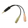 Logilink | Audio adaptor | Mini-phone 3.5 mm 4-pole | Male | Female | Mini-phone stereo 3.5 mm | Black - 3